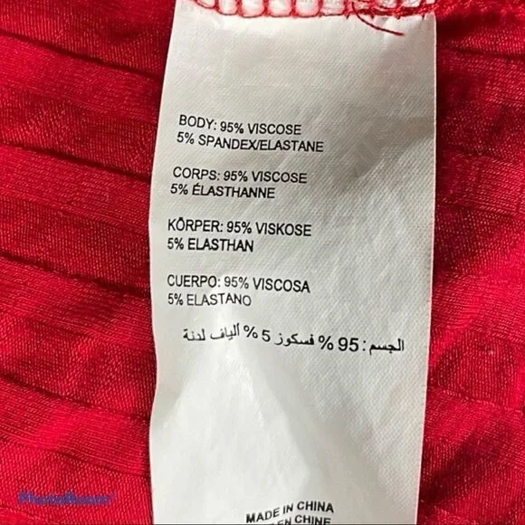 MICHEL STUDIO ribbed knit viscose tie neck tank - Picture 7 of 7